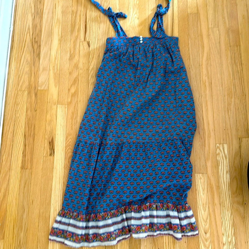 Blue long summer dress